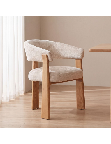 spisebordsstol spisestol stof moderne design armlæn træ