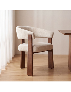 spisebordsstol spisestol stof moderne design armlæn træ