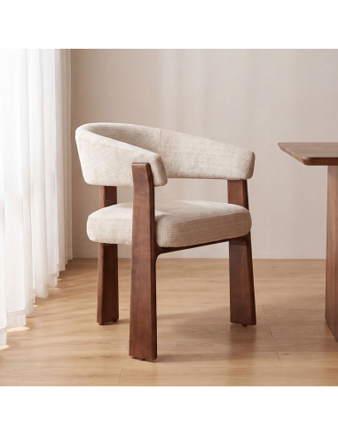 spisebordsstol spisestol stof moderne design armlæn træ