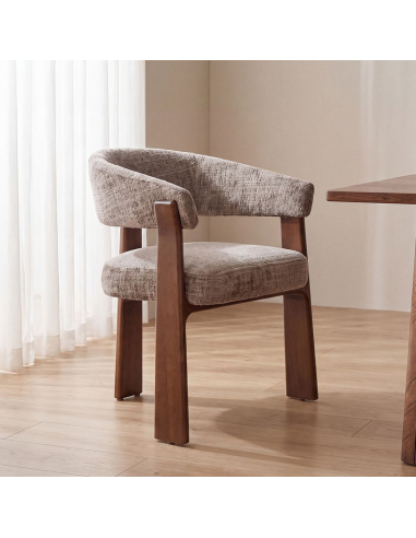 spisebordsstol spisestol stof moderne design armlæn træ