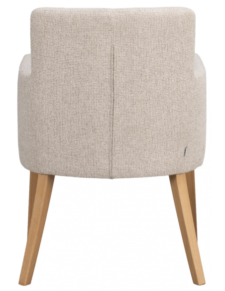 spisebordsstol med armlæn stof beige moderne design stue