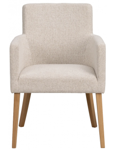 spisebordsstol med armlæn stof beige moderne design stue 2