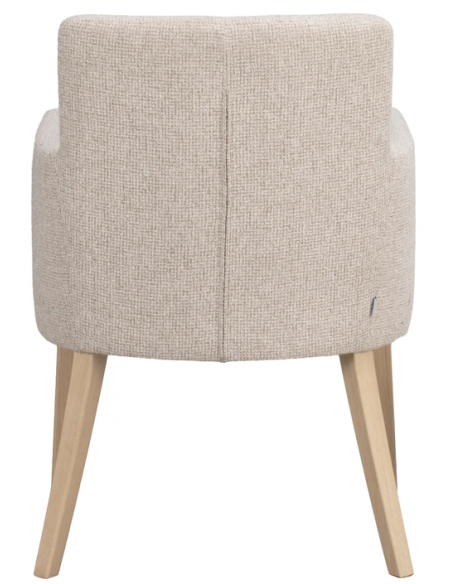 spisebordsstol med armlæn stof beige moderne design stue