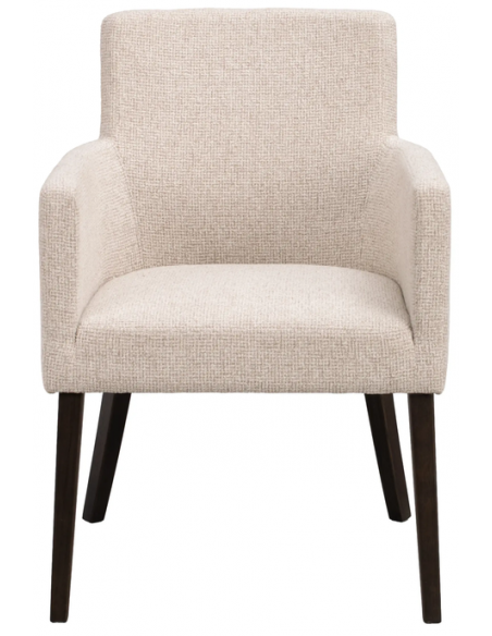 spisebordsstol med armlæn stof beige moderne design stue
