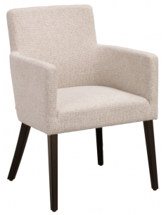 spisebordsstol med armlæn stof beige moderne design stue