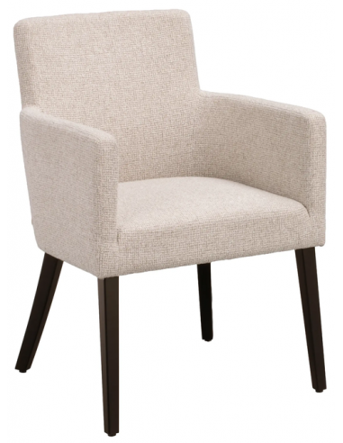 spisebordsstol med armlæn stof beige moderne design stue