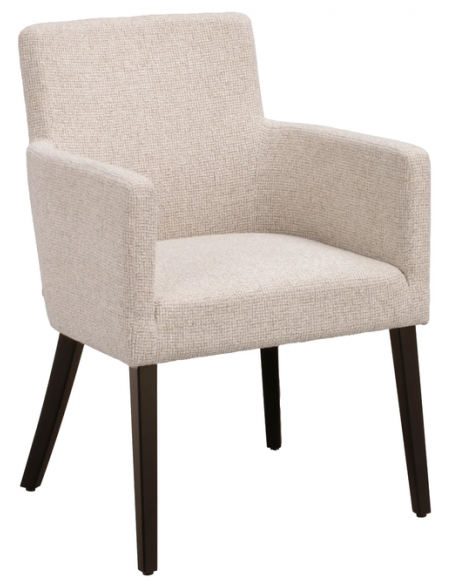 spisebordsstol med armlæn stof beige moderne design stue