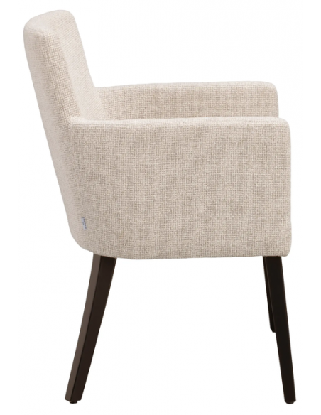 spisebordsstol med armlæn stof beige moderne design stue