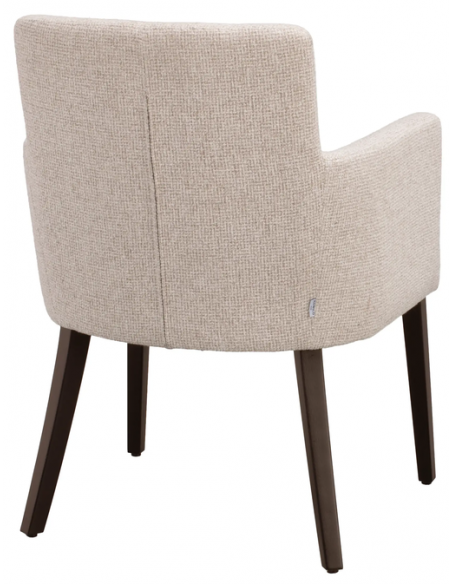 spisebordsstol med armlæn stof beige moderne design stue