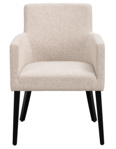 spisebordsstol med armlæn stof beige moderne design stue 2