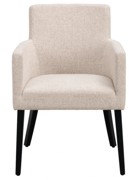 spisebordsstol med armlæn stof beige moderne design stue