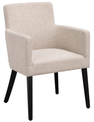 spisebordsstol med armlæn stof beige moderne design stue