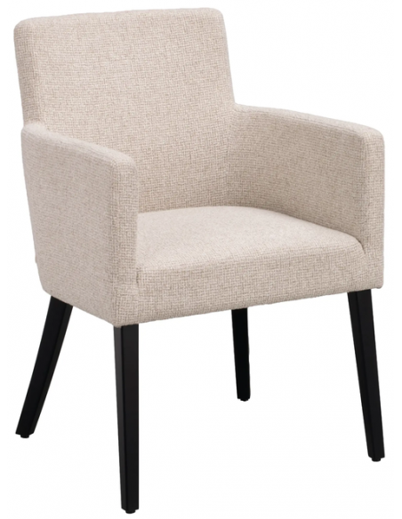 spisebordsstol med armlæn stof beige moderne design stue