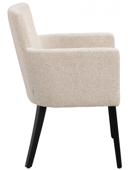 spisebordsstol med armlæn stof beige moderne design stue