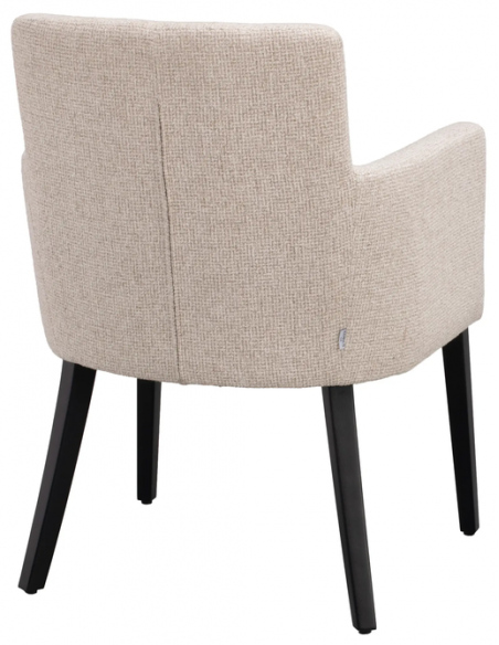 spisebordsstol med armlæn stof beige moderne design stue