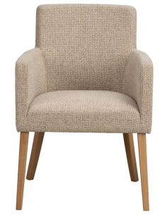 spisebordsstol med armlæn stof beige moderne design stue 2