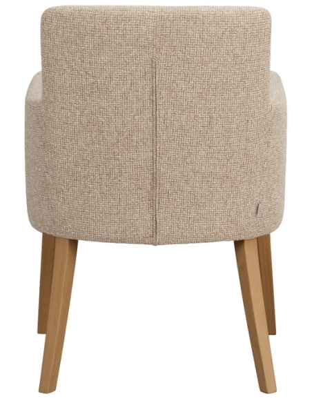 spisebordsstol med armlæn stof beige moderne design stue