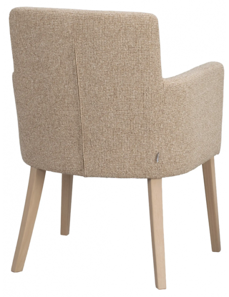 spisebordsstol med armlæn stof beige moderne design stue