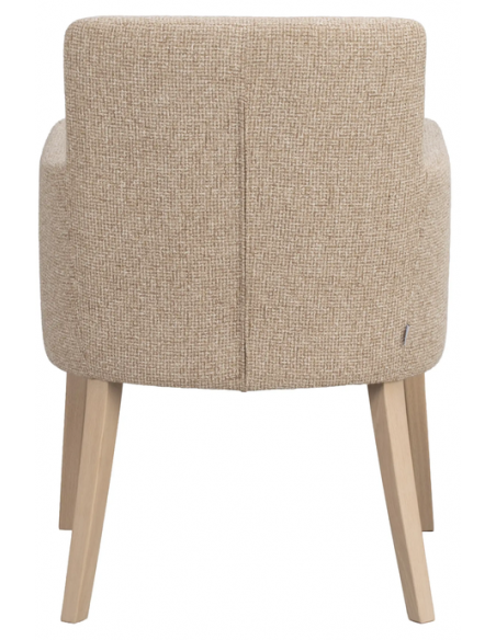 spisebordsstol med armlæn stof beige moderne design stue