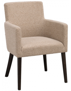 spisebordsstol med armlæn stof beige moderne design stue