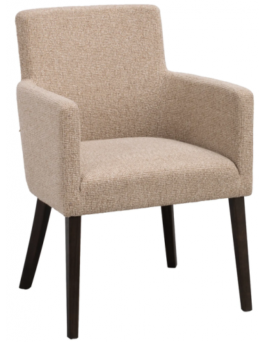 spisebordsstol med armlæn stof beige moderne design stue