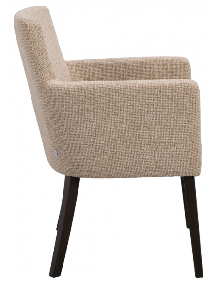 spisebordsstol med armlæn stof beige moderne design stue