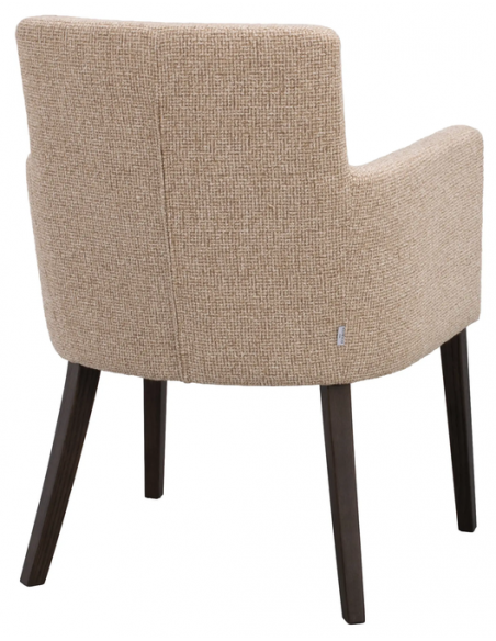 spisebordsstol med armlæn stof beige moderne design stue