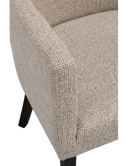 spisebordsstol med armlæn stof beige moderne design stue