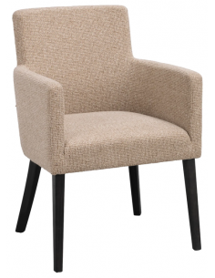 spisebordsstol med armlæn stof beige moderne design stue