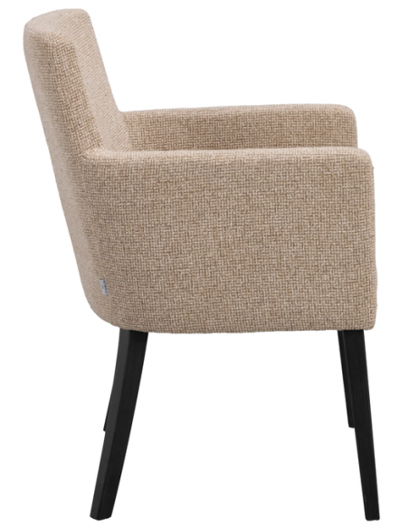 spisebordsstol med armlæn stof beige moderne design stue
