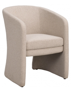 spisebordsstol med armlæn stof beige moderne design stue
