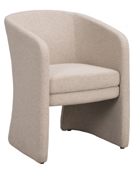 spisebordsstol med armlæn stof beige moderne design stue