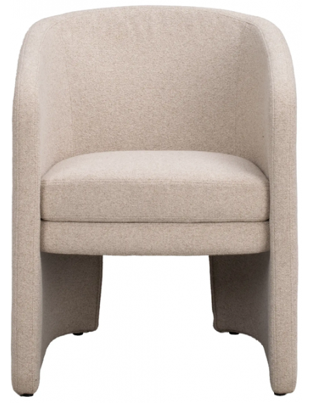 spisebordsstol med armlæn stof beige moderne design stue