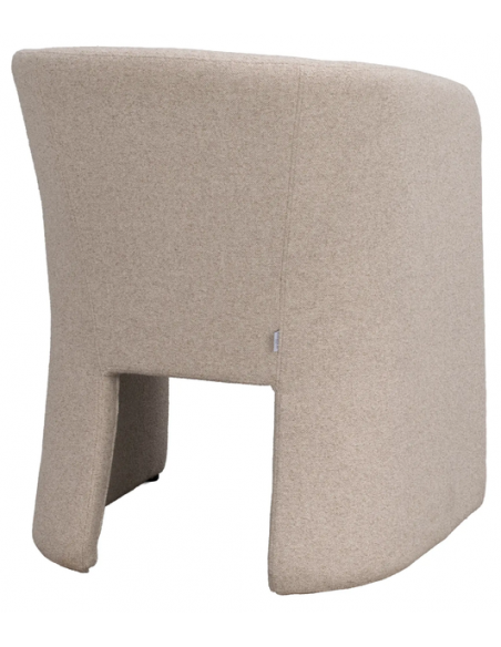 spisebordsstol med armlæn stof beige moderne design stue