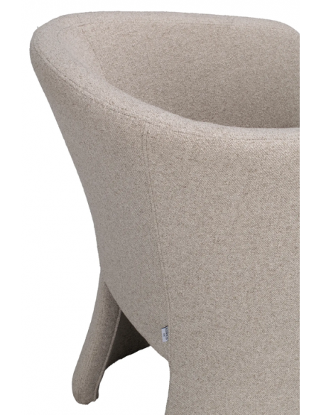 spisebordsstol med armlæn stof beige moderne design stue