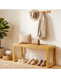 bænk entre garderobe soveværelse moderne design bambus 2
