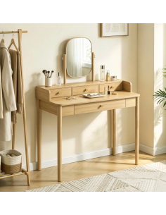 sminkebord moderne børn design med spejl og lys garderobe entre indretning træ 2