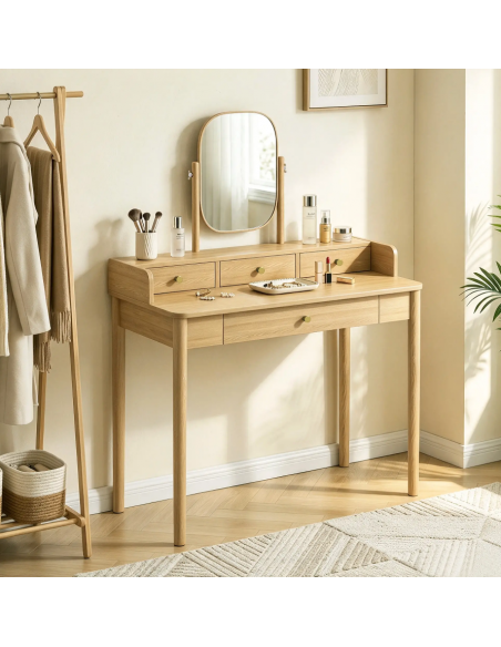 sminkebord moderne børn design med spejl og lys garderobe entre indretning træ