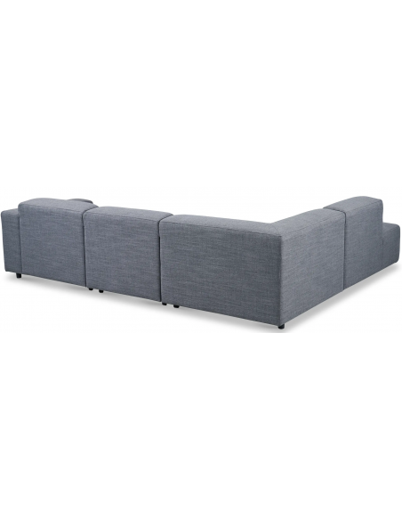 hjørnesofa i grå stof komfortabel design flydersofa sofa moderne chaiselong modulsofa