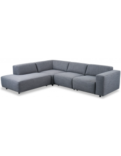 hjørnesofa i grå stof komfortabel design flydersofa sofa moderne chaiselong modulsofa 2