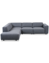 Rowico Elroy hjørnesofa i polyester 282 x 218 cm - Sort/Grå