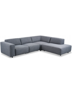 hjørnesofa i grå stof komfortabel design flydersofa sofa moderne chaiselong modulsofa 2