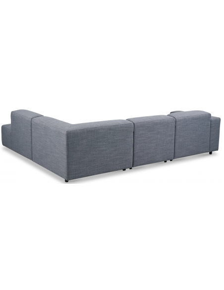 hjørnesofa i grå stof komfortabel design flydersofa sofa moderne chaiselong modulsofa
