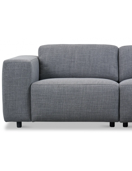 hjørnesofa i grå stof komfortabel design flydersofa sofa moderne chaiselong modulsofa