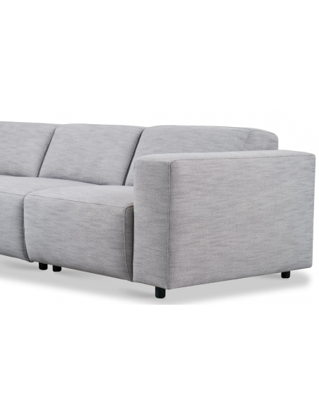 hjørnesofa i grå stof komfortabel design flydersofa sofa moderne chaiselong modulsofa