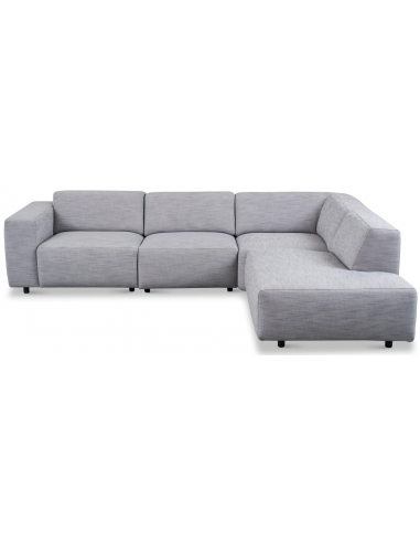 hjørnesofa i grå stof komfortabel design flydersofa sofa moderne chaiselong modulsofa