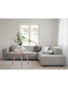 hjørnesofa i grå stof komfortabel design flydersofa sofa moderne chaiselong modulsofa 2