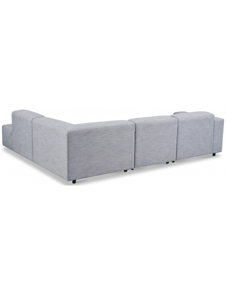 hjørnesofa i grå stof komfortabel design flydersofa sofa moderne chaiselong modulsofa