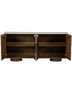 skænk sideboard vitrine vitrineskab eg egetræ træ marmor 2