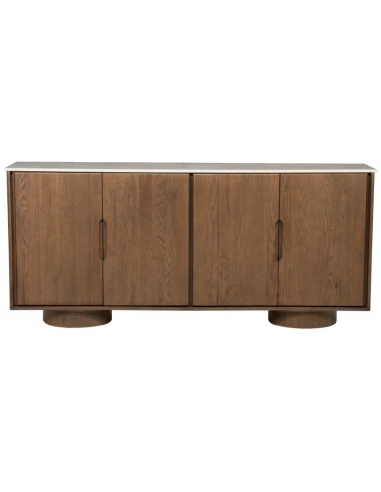 skænk sideboard vitrine vitrineskab eg egetræ træ marmor